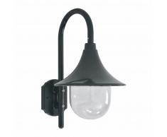 vidaXL Lámpara de pared de jardín aluminio verde oscuro E27 42 cm