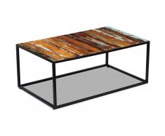 vidaXL Mesa de centro de madera maciza reciclada 100x60x40 cm