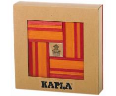 Kapla Set de 40 tablones madera rojo y naranja KAPL172106