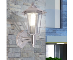 vidaXL Lámpara de pared vertical para exterior acero inoxidable