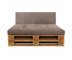 vidaXL Cojín de respaldo de jardín de tela gris taupe 120x40x10 cm
