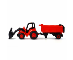 Polesie Polisie Tractor con pala frontal y remolque 87x23x26 cm rojo 1450662