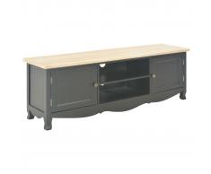 vidaXL Mueble para TV madera maciza de mango negro 120x30x40 cm