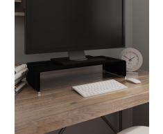 vidaXL Soporte para TV/Elevador monitor cristal negro 60x25x11 cm