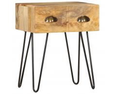vidaXL Mesita de noche de madera maciza de mango 40x30x50 cm