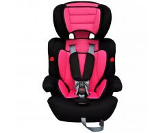 vidaXL Asiento de niños de coche con cinturón de seguridad rosa-negro