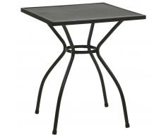 vidaXL Mesa de jardín Bistro con malla acero 60x60x70 cm