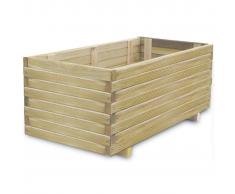 vidaXL Jardinera rectangular madera FSC 100x50x40 cm