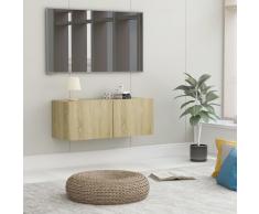 vidaXL Mueble para TV aglomerado color roble Sonoma 80x30x30 cm