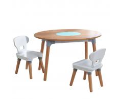 KidKraft Mesa para niños con 2 sillas Mid-Century Modern