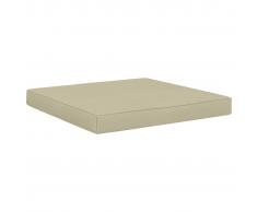 vidaXL Cojín para muebles de palés tela color crema 60x61,5x6 cm