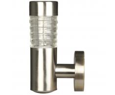 Luxform Lámpara de pared LED solar Tacoma 2 uds. plateada 34245