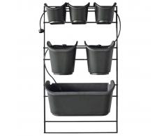 Nature Jardinera vertical 48x84 cm negra 6020275