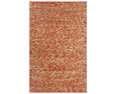 vidaXL Alfombra hecha a mano de yute rojo y natural 120x180 cm