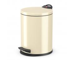 Hailo Cubo de basura con pedal T2 tamaño M 11 L vainilla 0513-639