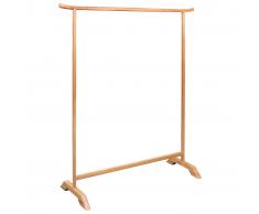 vidaXL Perchero de ropa de madera maciza de roble 125x175 cm