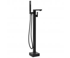 vidaXL Grifo para bañera de pie acero inoxidable negro 90 cm