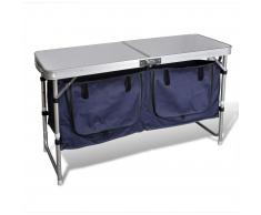 vidaXL Armario de camping plegable con estructura de aluminio