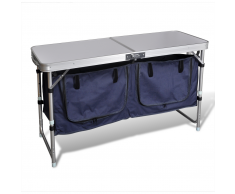 vidaXL Armario plegable para camping con marco de aluminio