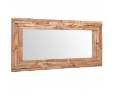 vidaXL Espejo decorativo de teca 120x60 cm rectangular