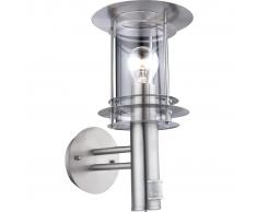 GLOBO Lámpara pared exterior con sensor MIAMI acero inox plata 3151S