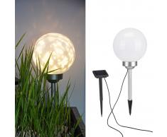 HI Lámpara de bola solar LED de jardín giratoria 20 cm