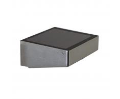 Luxform Aplique de pared solar LED de jardín Cheyenne plateado 34005