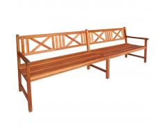 vidaXL Banco de madera maciza de acacia 240x56x90 cm marrón