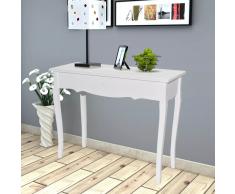 vidaXL Mesa consola de tocador blanco