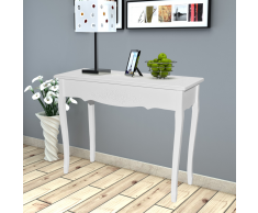 vidaXL Mesa consola tocador blanco
