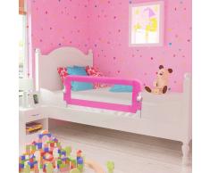 vidaXL Barra de seguridad para cama de niño 2 unidades rosa 102x42 cm