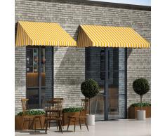 vidaXL Toldo para bar 300x120 cm naranja y blanco