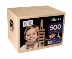 BBlocks Tablones de construcción 500 piezas madera marrón BBLO890201