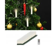 vidaXL Vela LED sin cable Navidad mando distancia 100 ud blanco cálido