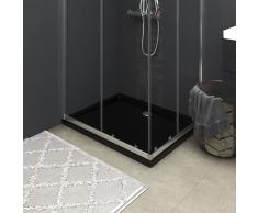 vidaXL Plato de ducha rectangular ABS negro 70x90 cm