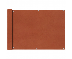 vidaXL Toldo para balcón tela oxford 75x600 cm terracota