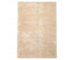 vidaXL Alfombra shaggy peluda 80x150 cm beige