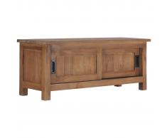vidaXL Mueble para TV de madera de teca maciza 90x30x35 cm