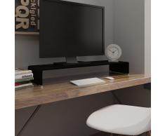 vidaXL Soporte para TV/Elevador monitor cristal negro 100x30x13 cm