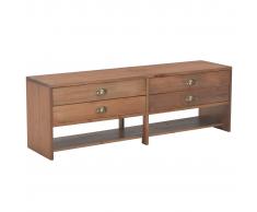 vidaXL Mueble para TV con 4 cajones 120x30x40 cm madera abeto maciza