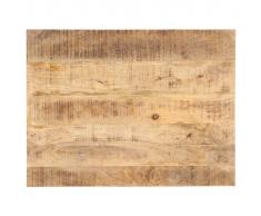 vidaXL Superficie de mesa madera maciza de mango 25-27 mm 80x70 cm