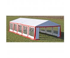 vidaXL Parte Superior Del Toldo Fiestas Paneles Laterales Rojo & Blanco