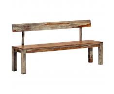 vidaXL Banco de madera maciza de sheesham gris 160 cm