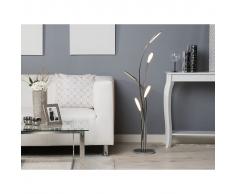 Beliani Lámpara de pie LED plateada ARYS