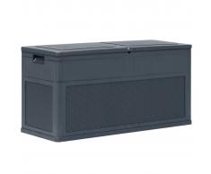 vidaXL Caja de almacenamiento de jardín 320 L gris antracita