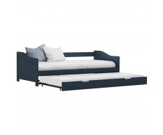 vidaXL Estructura de sofá cama madera de pino gris 90x200 cm