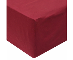 vidaXL Sábana bajera 200x200 cm algodón burdeos 2 unidades