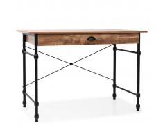 vidaXL Mesa escritorio con cajón 110x55x75 cm color roble