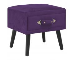 vidaXL Mesita de noche morado oscuro 40x35x40 cm terciopelo