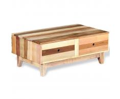 vidaXL Mesa de centro de madera reciclada maciza